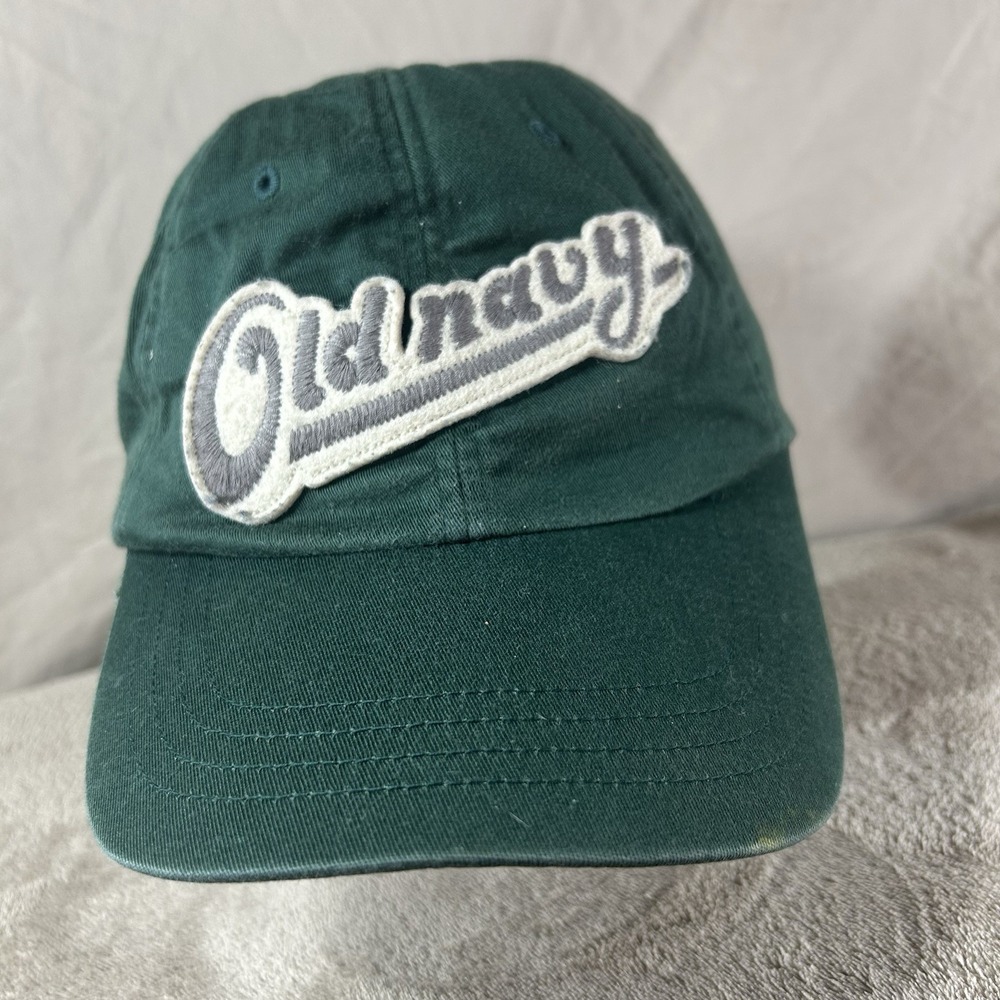Old Navy Basic Issue‎ Green Embroidered Logo Baseball Cap Hat L/XL